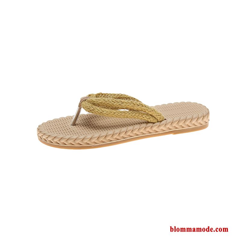 Dam Tofflor Herr Sandaler Student Flip Flops Sommar Skor Stranden Trend Svart