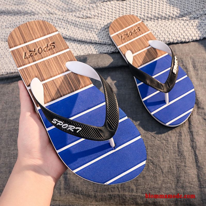 Flip Flops Glidskydds Trend Herr Mode Sommar Tofflor Platta Svart