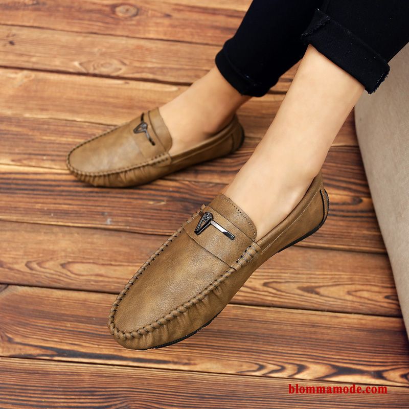 Loafers Personlighet Brun 2019 Herr Allt Matchar Loafer Läderskor British