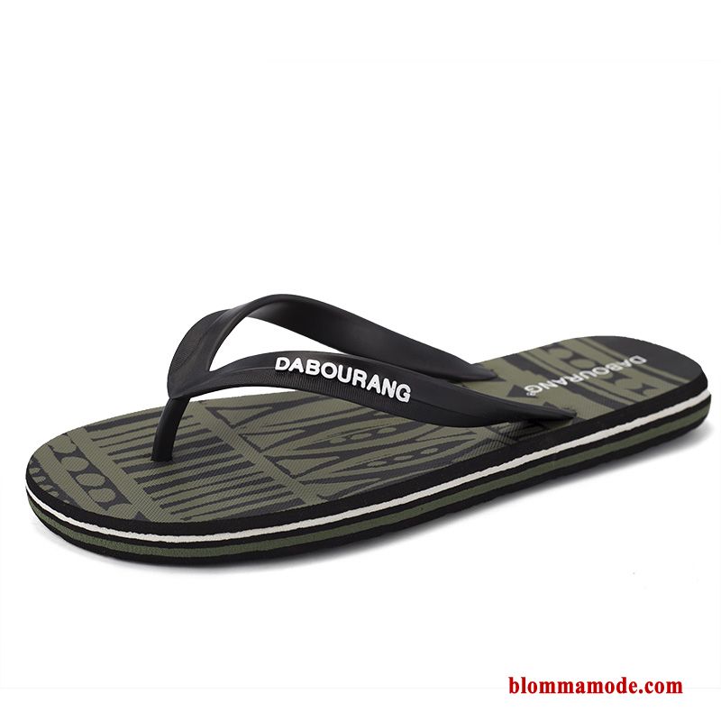 Mode Flip Flops Sommar Tofflor Glidskydds Stranden Trend Herr Svart