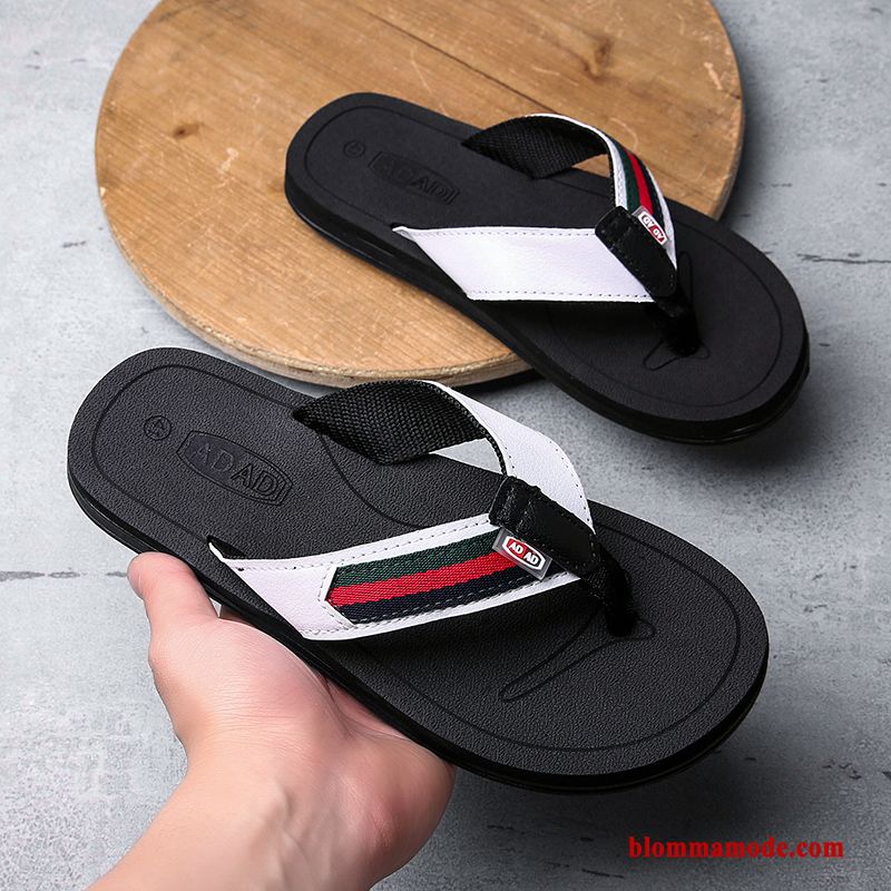 Tofflor Casual Flip Flops Skor British Herr Mode Sommar Stranden Svart