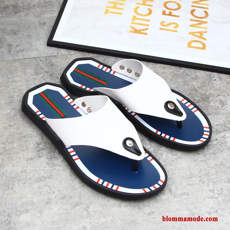 Tofflor Mjuka Glidskydds Flip Flops Adolescens Personlighet Herr Mode Utomhus Svart