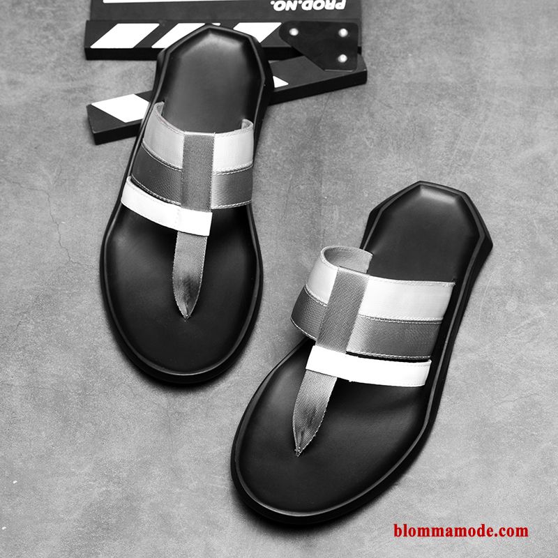 Tofflor Skor Mode Utomhus Ytterkläder Flip Flops Sommar Trend Herr Svart