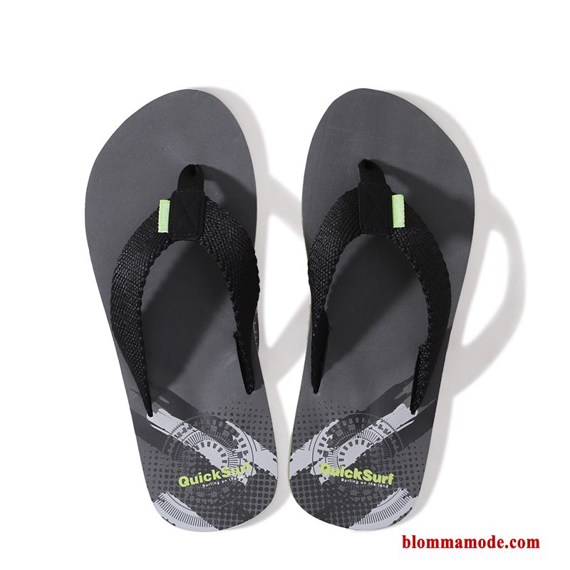 Tofflor Skor Ytterkläder Vävning Sommar Flip Flops Stranden Trend Mode Herr Blå