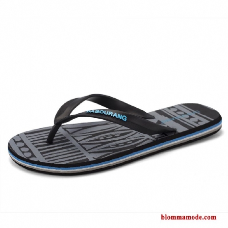 Mode Flip Flops Sommar Tofflor Glidskydds Stranden Trend Herr Svart